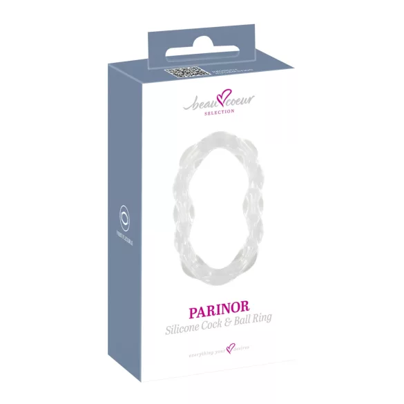 Beau Coeur Parinor - erekcijski obroč za penis in moda - prozoren