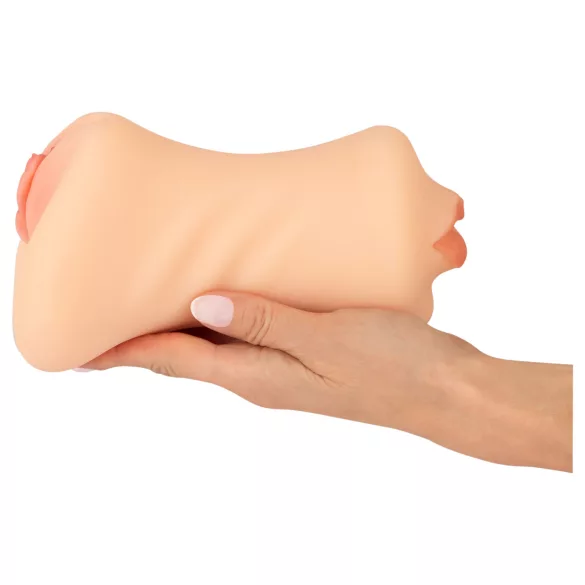 Nature Skin - masturbator za vagino in usta (naraven)