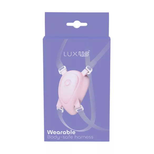 Luksuzni - pas za vibracijski dildo s klitoralnim stimulatorjem (bel)
