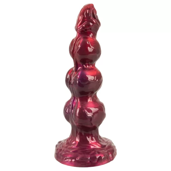 Beasty Cocks - Werewolf Willie dildo s priseskom - bordo (21 cm)