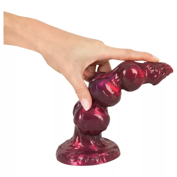 Beasty Cocks - Werewolf Willie dildo s priseskom - bordo (21 cm)
