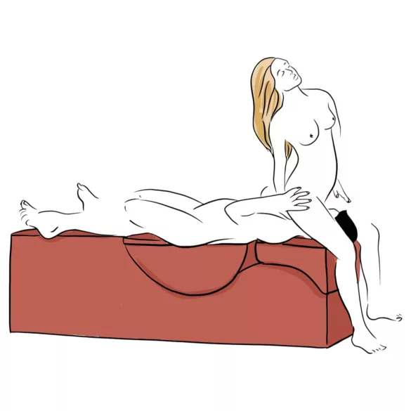 Liberator Aria Flip Chaise - prilagodljiv tantra kavč - 3-delni (črn)