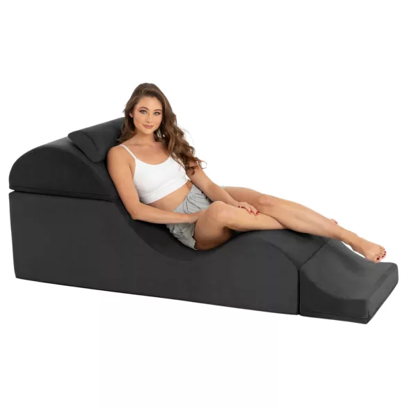 Liberator Aria Flip Chaise - prilagodljiv tantra kavč - 3-delni (črn)