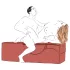 Liberator Aria Flip Chaise - prilagodljiv tantra kavč - 3-delni (črn)