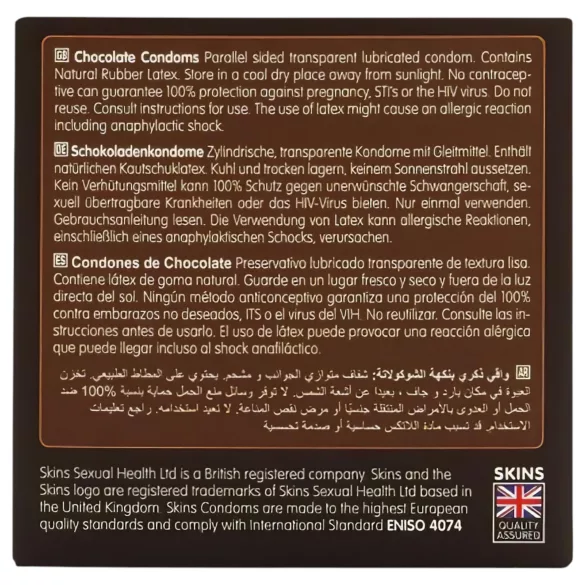 Skins - kondomi s čokoladnim okusom - 4 kosi