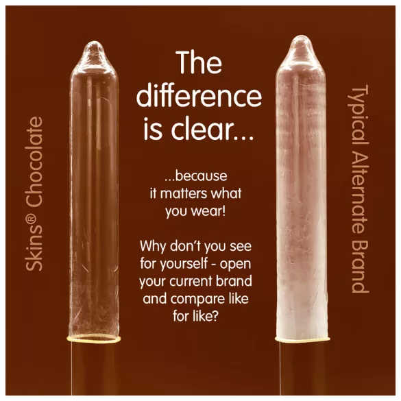 Skins - kondomi s čokoladnim okusom - 4 kosi