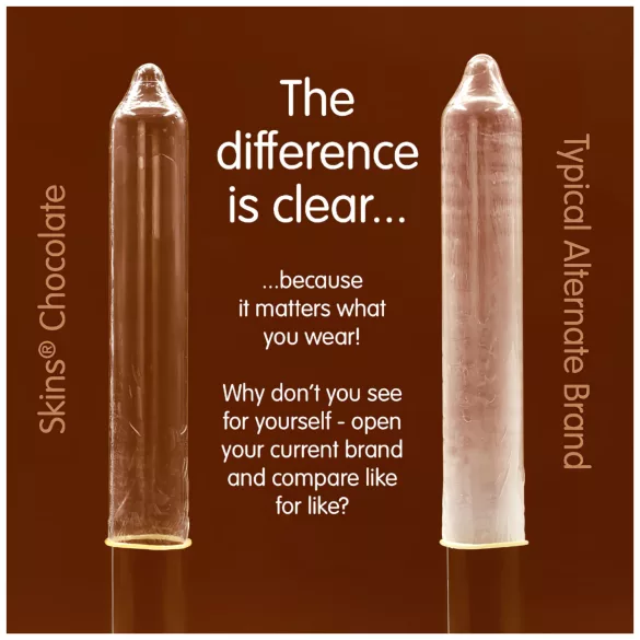 Skins - kondomi s čokoladnim okusom - 8 kos
