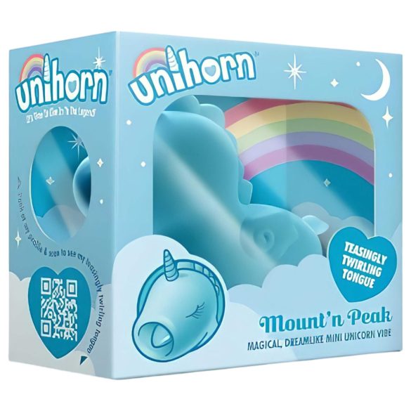 Unihorn Mount'n Peak - vibrator za klitoris - samopolnilni - modra