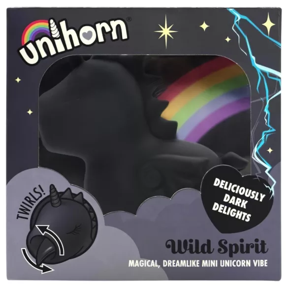 Unihorn Wild Spirit - vibrator za klitoris - brezžični - črna