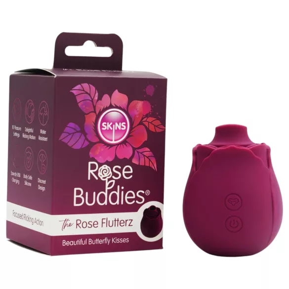 Skins Rose Flutterz - baterijski vibrator za klitoris (vijoličen)