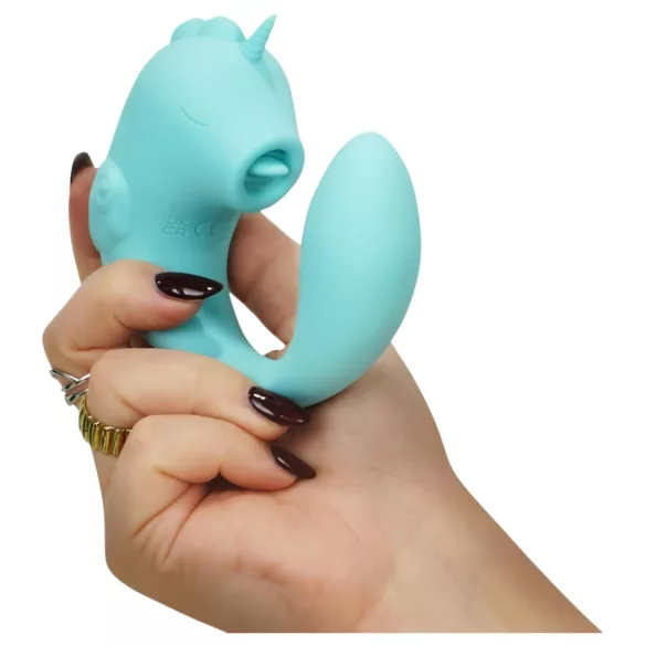 Unihorn C-Horse - vibrator za točko G in klitoris (turkizna barva)