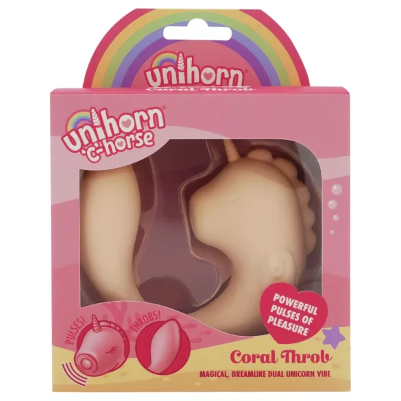 Unihorn C-Horse - vibrator za točko G in klitoralni stimulator (koralni)