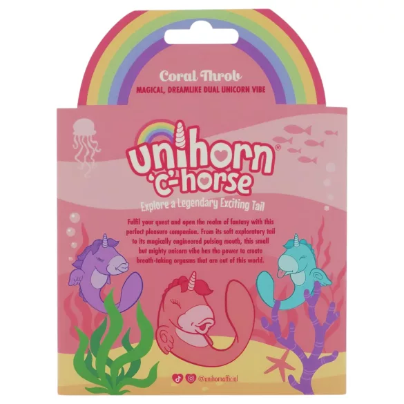 Unihorn C-Horse - vibrator za točko G in klitoralni stimulator (koralni)