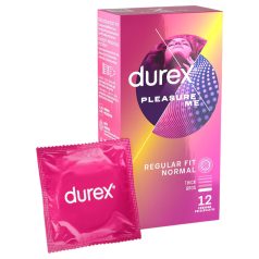 Durex Pleasure Me - rebrasti in pikčasti kondomi (12 kos)