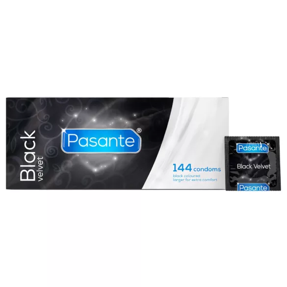 Pasante - kondomi iz lateksa - črna barva - 144 kos