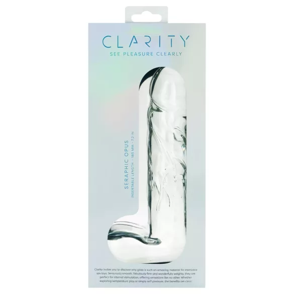 Clarity Seraphic Opus - stekleni dildo za G-točko (prozorni)