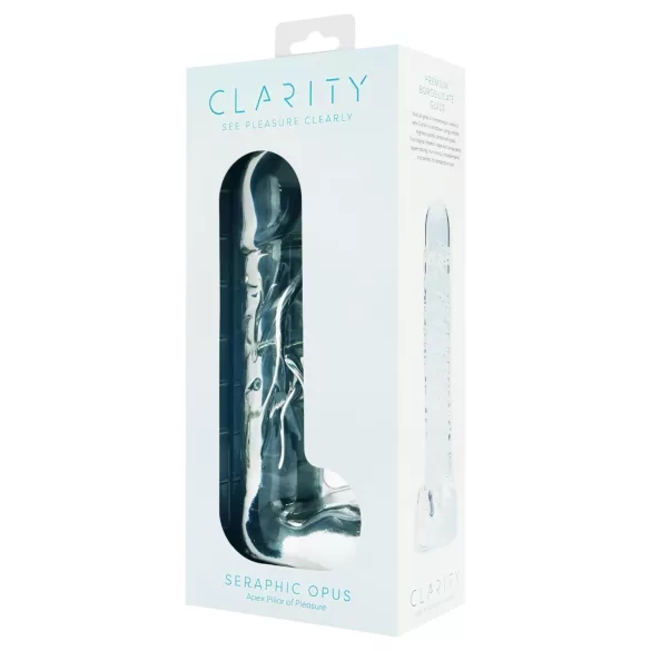 Clarity Seraphic Opus - stekleni dildo za G-točko (prozorni)