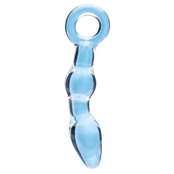Clarity Utopian Mystique - rebrast steklen analni dildo (prozoren)