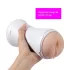 Lonely Happy - masturbator za moške - zvočne vibracije - bela/naravna barva