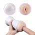 Lonely Happy - masturbator za moške - zvočne vibracije - bela/naravna barva