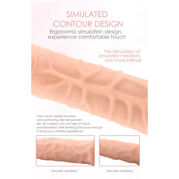 Lonely Max - realistični vibrator - 17 cm - nevtralna barva