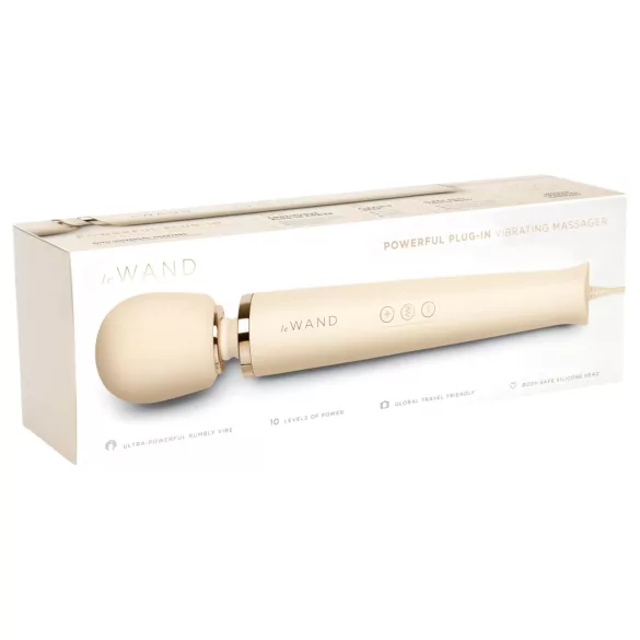 le Wand - masažni vibrator s kablom - močnejša stimulacija - bež