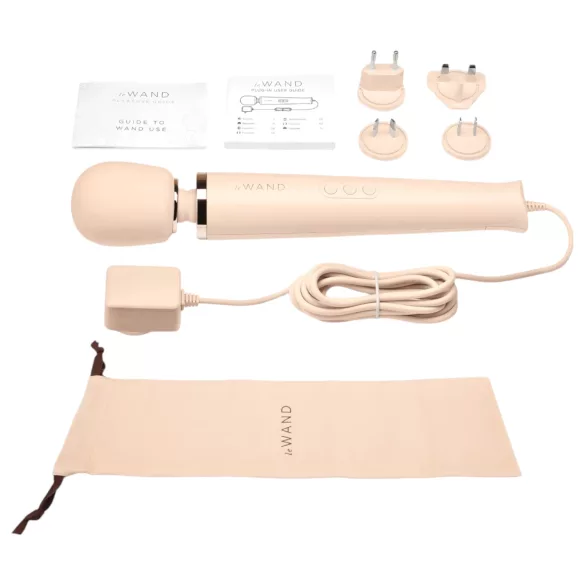 le Wand - masažni vibrator s kablom - močnejša stimulacija - bež