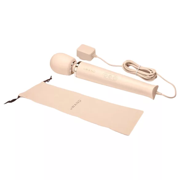 le Wand - masažni vibrator s kablom - močnejša stimulacija - bež