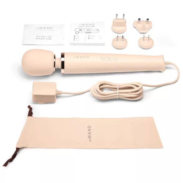 le Wand - masažni vibrator s kablom - močnejša stimulacija - bež