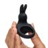 Happyrabbit Cock - polnilni vibracijski obroček za penis (črna)