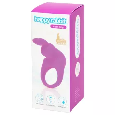   Happyrabbit Cock - vibrirajoči erekcijski obroč - polnilni - vijoličen