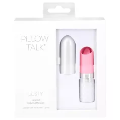   Pillow Talk Lusty - akumulatorski lizalni palčni vibrator (belo-roza)