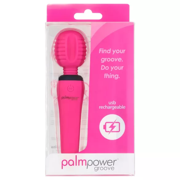 PalmPower groove - polnilni masažni vibrator - roza