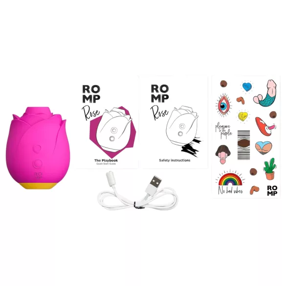 ROMP Rose - klitoralni stimulator z zračnimi valovi - roza