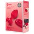 b-vibe srčni - polnljiv analni vibrator s daljinskim upravljanjem (rdeč)
