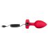 b-vibe srčni - polnljiv analni vibrator s daljinskim upravljanjem (rdeč)