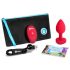 b-vibe srčni - polnljiv analni vibrator s daljinskim upravljanjem (rdeč)