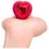 b-vibe srčni - polnljiv analni vibrator s daljinskim upravljanjem (rdeč)