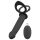 Črni Velvet Double F - pripenjalni analni vibrator (črn)