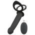 Črni Velvet Double F - pripenjalni analni vibrator (črn)