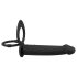 Črni Velvet Double F - pripenjalni analni vibrator (črn)