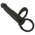 Črni Velvet Double F - pripenjalni analni vibrator (črn)
