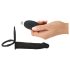 Črni Velvet Double F - pripenjalni analni vibrator (črn)