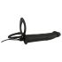 Črni Velvet Double F - pripenjalni analni vibrator (črn)