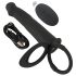 Črni Velvet Double F - pripenjalni analni vibrator (črn)