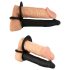 Črni Velvet Double F - pripenjalni analni vibrator (črn)