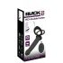 Črni Velvet Double F - pripenjalni analni vibrator (črn)