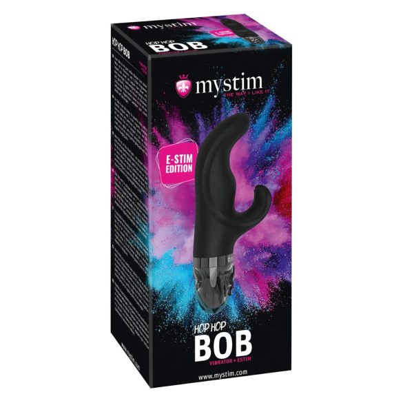 mystim Hop Hop Bob E-Stim - polnilni elektro vibrator (črna)