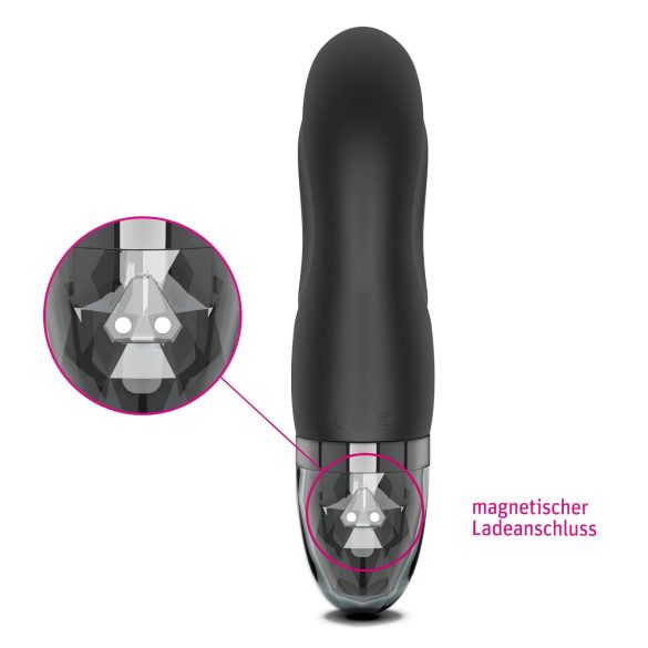 mystim Hop Hop Bob E-Stim - polnilni elektro vibrator (črna)