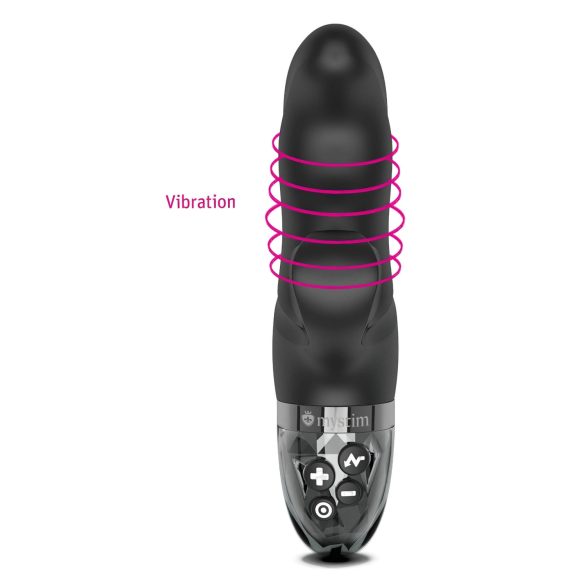 mystim Hop Hop Bob E-Stim - polnilni elektro vibrator (črna)